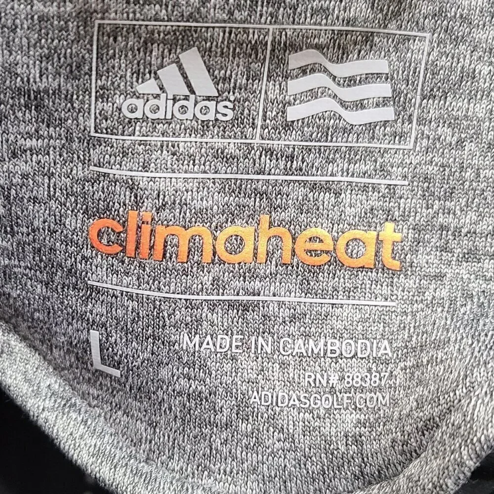 Adidas Climaheat Prime Quilted Black Full-Zip Sweater Jacket